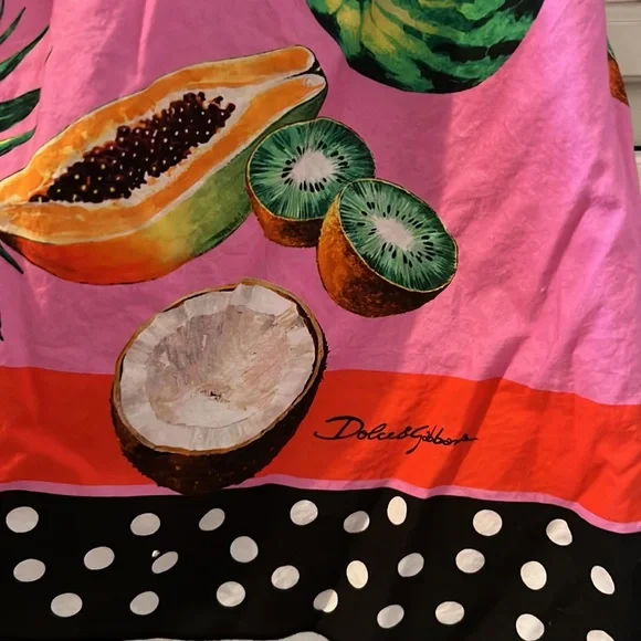 DOLCE & GABBANA FRUIT PRINT DRESS
